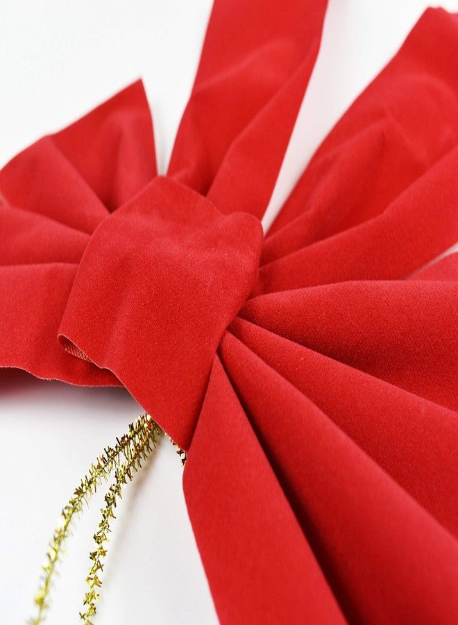 Good Old Values 20-Pack Red Velvet Bows - 9x16 Inch Large Decorative Bows for Holiday Decor, Wreaths, Gifts, and More - Festive Christmas Decorations - Image 4
